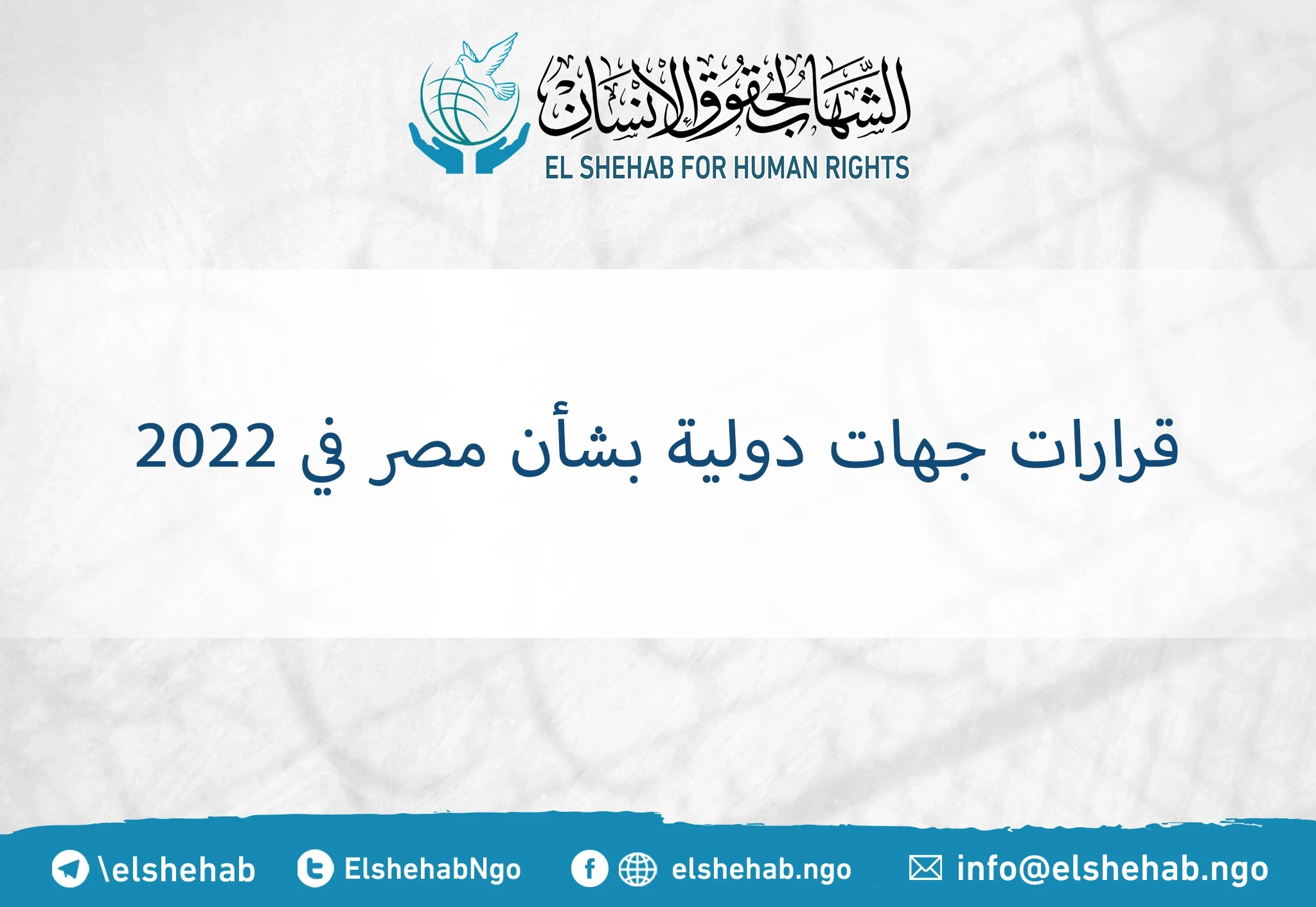 قرارات جهات دولية بشأن مصر في 2022