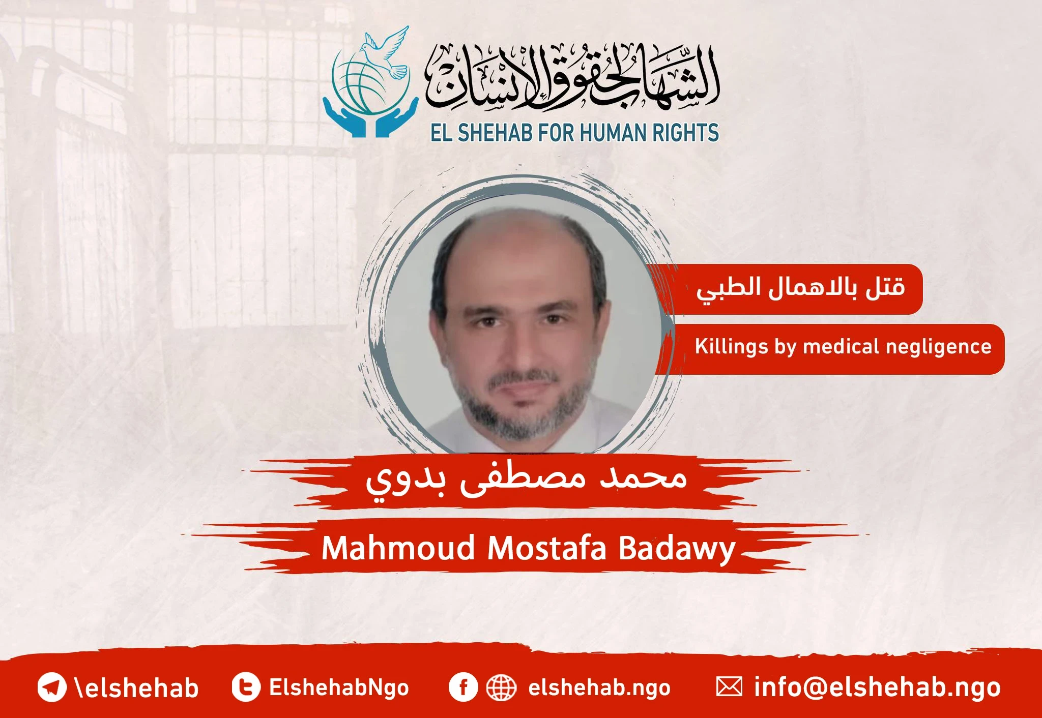 Death of the citizen “Mohamed Mostafa Badawy” in Wadi-Alnatrun Prison