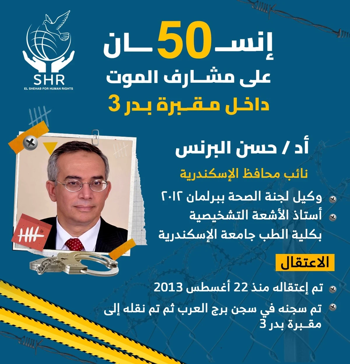 رسالة نائب محافظ الإسكندرية الأسبق «حسن البرنس»